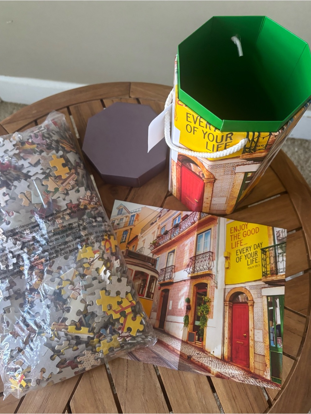 NEW Lisbon Portugal Jigsaw Puzzle 1000 Pc Psalm 128:5 Enjoy Good Life Trolley